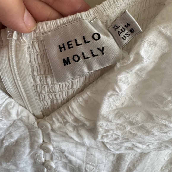 Hello Molly white STELLA MIDI DRESS size 10 - Picture 9 of 9